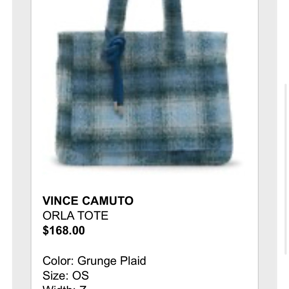Vince Camuto Orla Tote - Grunge Plaid - Picture 6 of 6